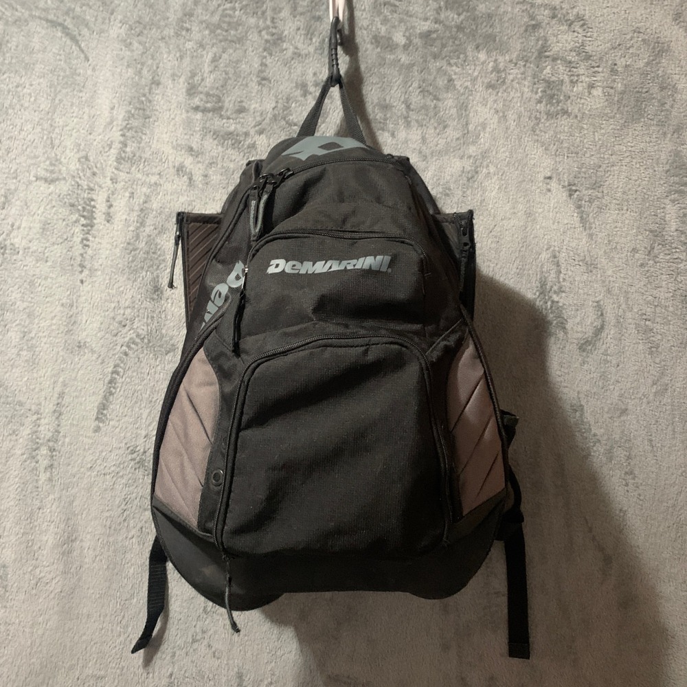 DeMarini Voodoo Rebirth Baseball Softball Bat Equipment Backpack Black Gray